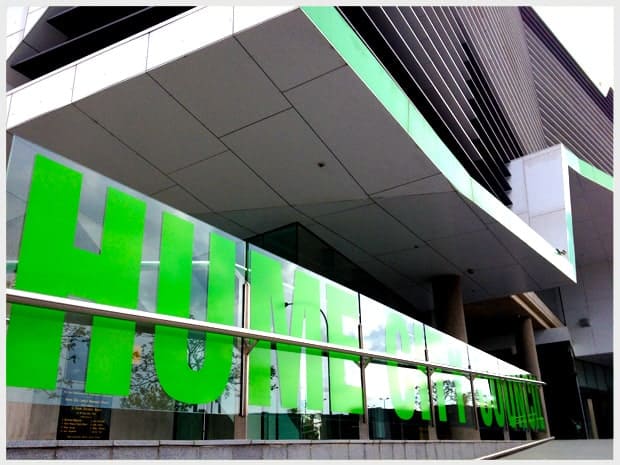 Hume City Council signage on the exterior of the council building