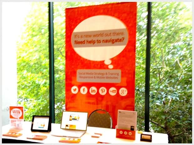 Reach Digital's exhibition stand at a Melbourne digital services expo