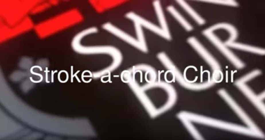 The Stroke-A-Chord choir performing at Swinburne University