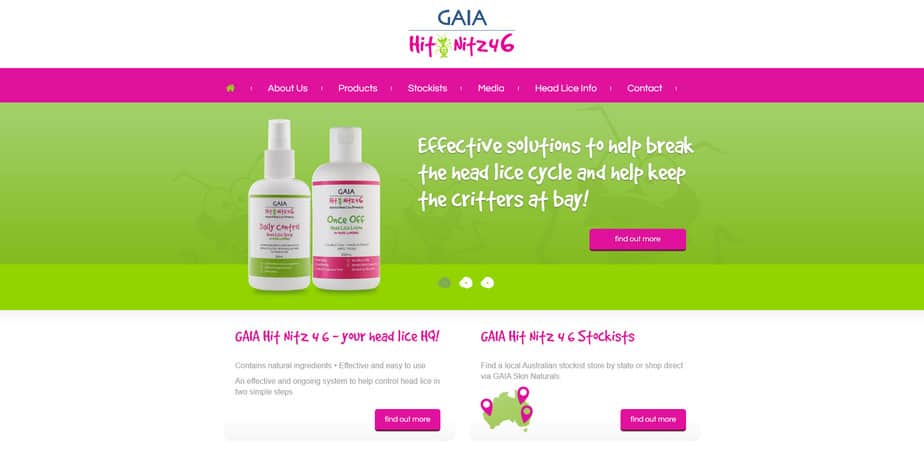 GAIA Hit Nitz 4 6 website desktop homepage
