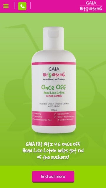 GAIA Hit Nitz 4 6 website mobile homepage