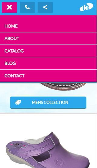 Klogs of Leon ecommerce website mobile product page